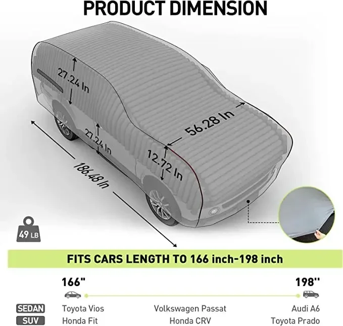 Inflatable Hail Storm Protection Car Cover Inflatable Hail Protection Folding Garage Car Cover