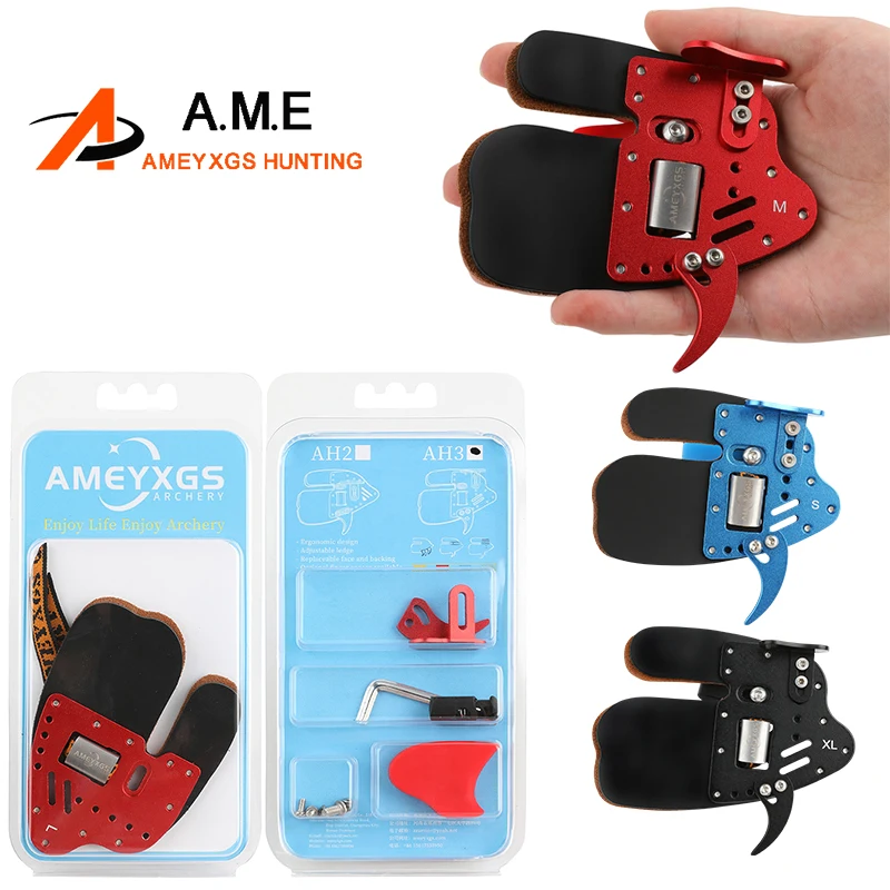 Archery Finger Tab S/M/L/XL Cowhide Finger Guard Protector RH Soft