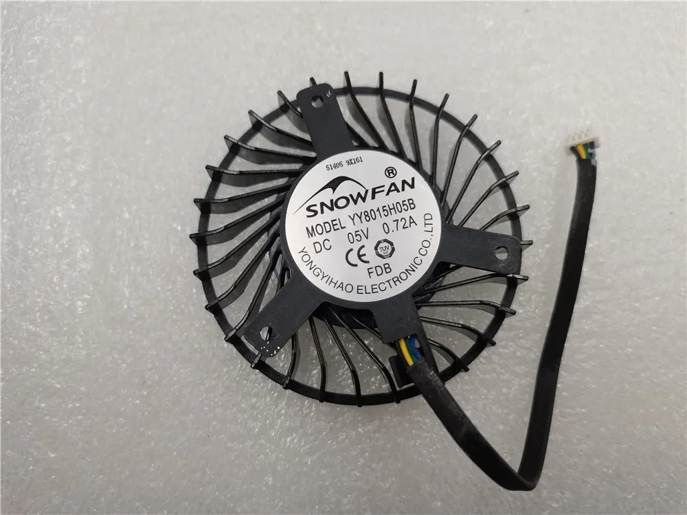 para Snowfan Yy8015h05b Wsa08015f05h Passo Lateral Igual 45 mm Diâmetro 65 mm 0.72a Ventilador do Controle Industrial Grande Volume de ar 5v - Imagem 2