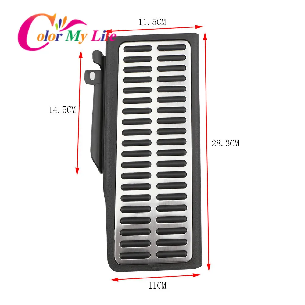 Color My Life Stainless Steel LHD Car Pedals for Volkswagen VW R36 R-line CC Passat B6 B7 for Skoda Superb Gas Brake Pedal Cover