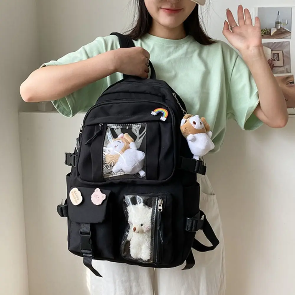 High Quality Waterproof Book Bag Nylon Large Capacity School Bag School Rucksack Students 6