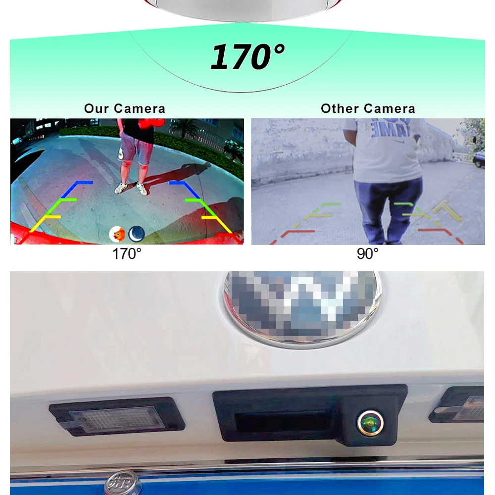 자동차 후방 카메라 AHD 1080P 720P CVBS/CCD 아우디 A3 A4 B8 B9 A4L 티구안 투란 L 투아렉 스코다 옥타비아 A7 라피드 예티용