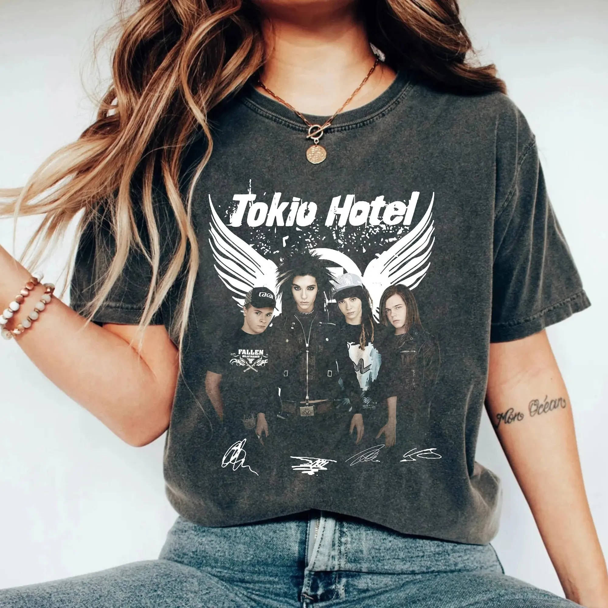 Tokoi T Shirt Retro Tokio Hotel Album Anni '90 Vintage Per