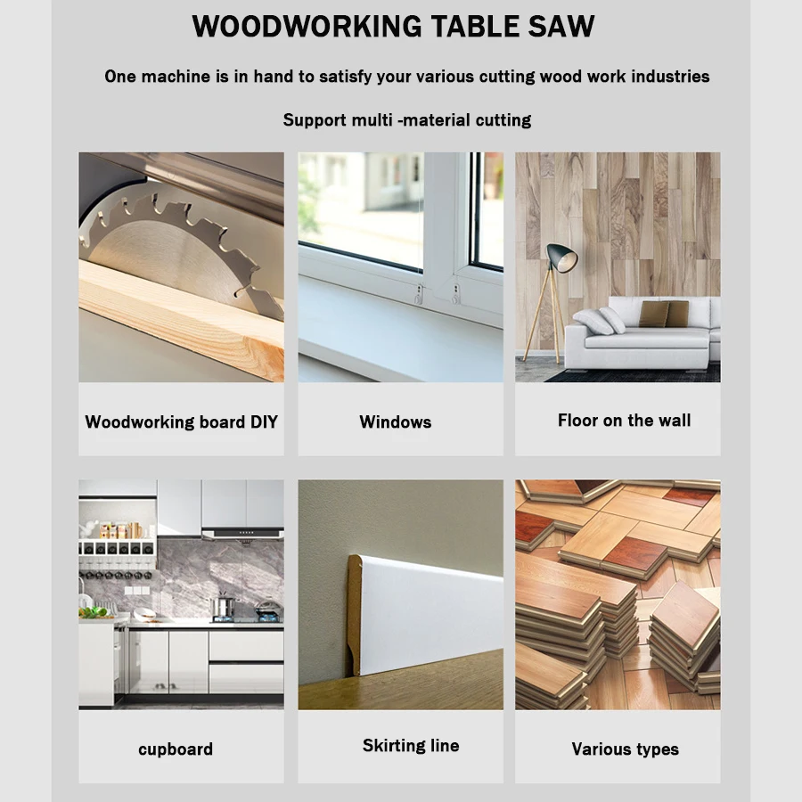Woodworking Tools Woodworking Table Saw Mini Table Saw 1200W Woodworking Decoration Chainsaw Household Sliding Table Saw Cutting Board Multifunction Cutting Machine