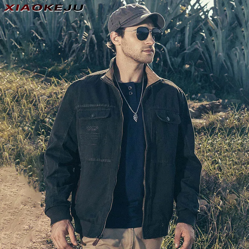 Hunting Clothes Men's Spring Jacket Man Jacket Oversize Winter Work Windbreaker Tactical Clothing Retro Cardigan