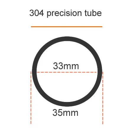 YALLS 1pcs 304 Roestvrij Stalen Buis Pijp Buitendiameter