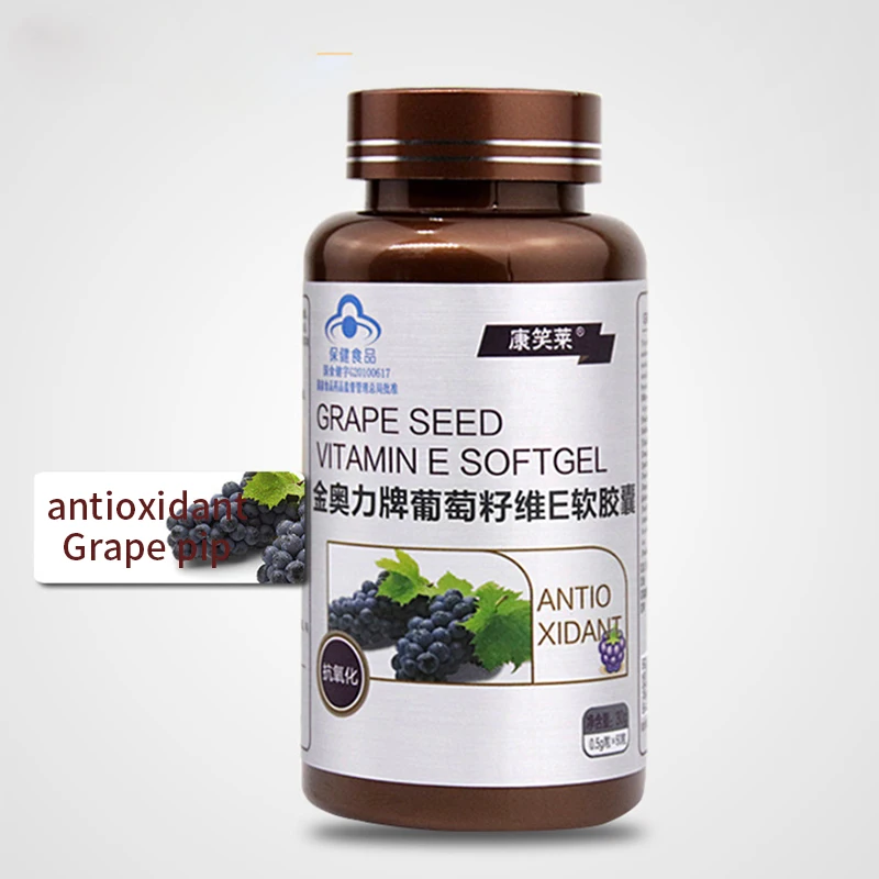 

E Vitamin Oil Grape Seed Extract Antioxidant Anti Wrinkles for Face Whitening Skin Care Anti-Aging Vitamin E Capsule