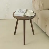 Small End Table for Living Room, Modern Wood Accent Table Coffee Side Table with Wood Legs for Small Space, Easy Assembly 2