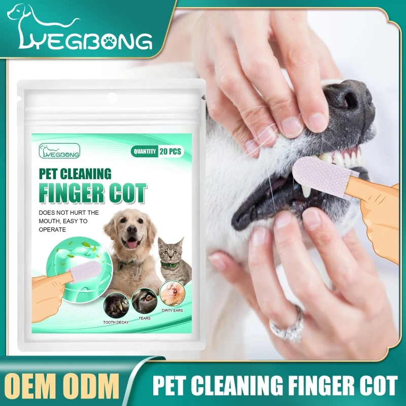 Dog Toothbrush for Cat Finger Toothbrush Super Soft Non-Woven Fabric 20 Pieces