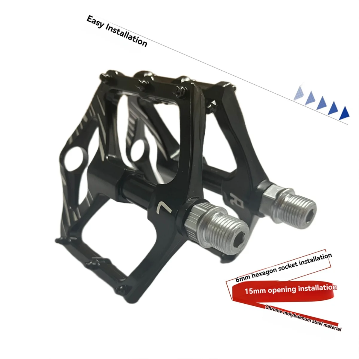 BAAU Ultralight Bicycle Pedals Road Bicycle Pedal Aluminum Alloy Anti-Skid Mountain Pedal Accessories