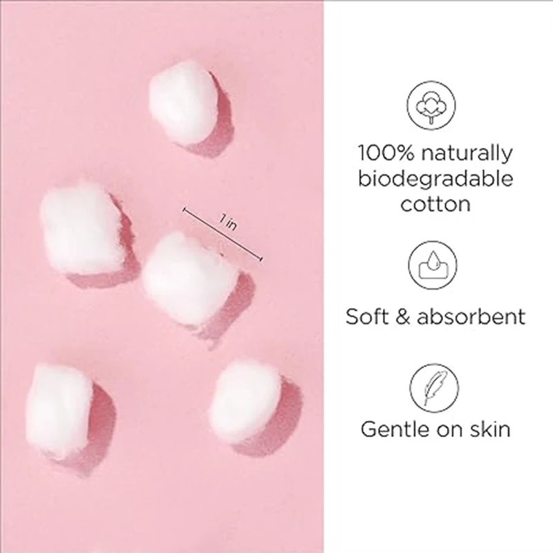 Cosmetic cotton balls, large cotton balls, soft and absorbent, used for removing makeup, nail polish removal, pet care, etc 2