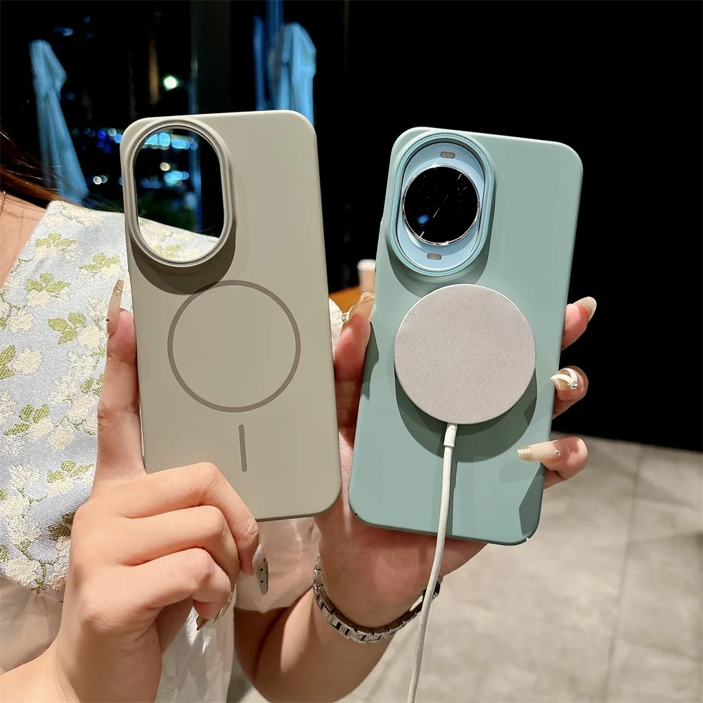 Smooth Candy Color Magnetic Back Cover - Hard PC Phone Case, Skin-Friendly Design