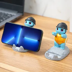 Kawaii Pokemon Figure Squirtle Cute Phone Holder Stand Bracket Support for Tablet Desk Portable Decoration Kids Friends Gift New