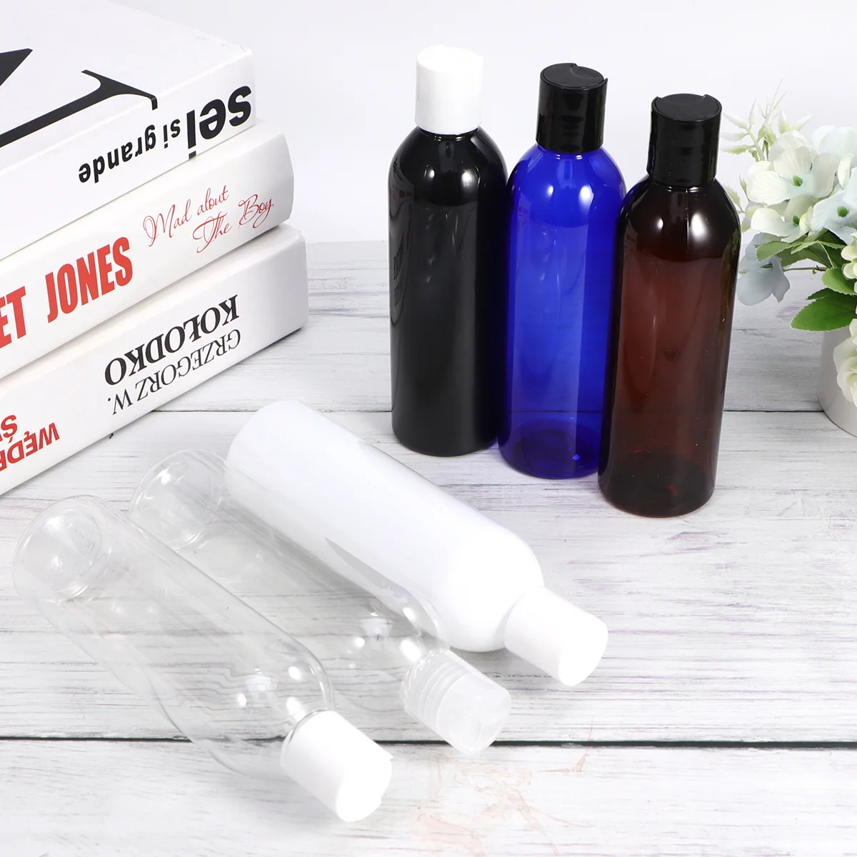 5colors Liquid Sample Container with Press Type Lid Travel Lotion Squeeze Bottles Storage Vial PET Empty Bottle