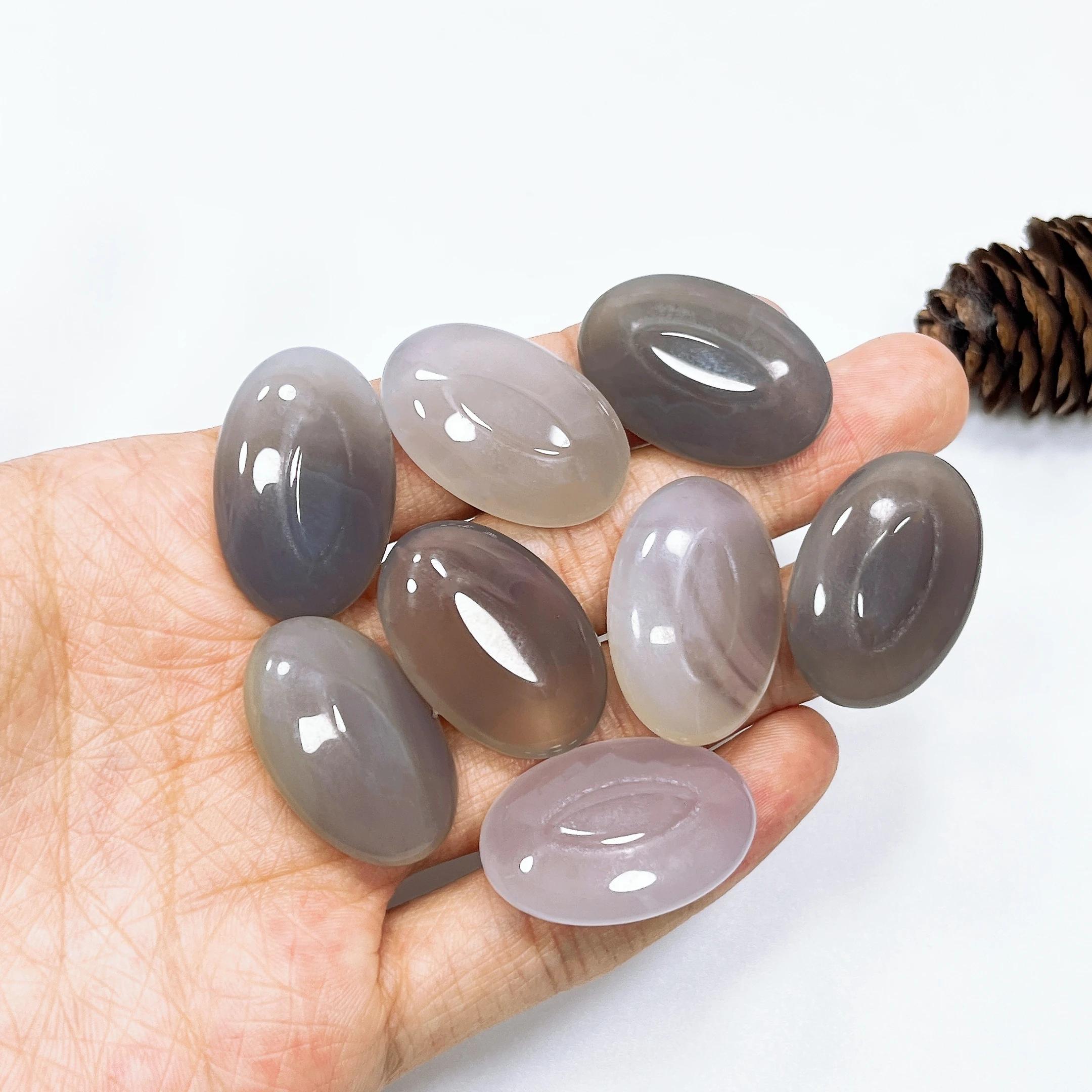 Natural Agate Crystal Pocket Palm Stone Thumb Toy Hot Compress Forgetting Worries Healing Health Home Garden Decoration Gift