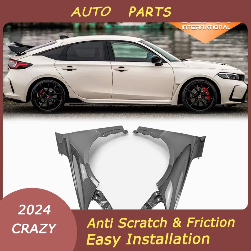 Honda Civic Fl5 Type-r  Oe 탄소 섬유 경량 프론트 베인 펜더에 적합