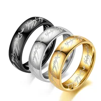 Bagues de mariage pour Couples, gravure Laser en acier inoxydable de 6MM, bijoux de film à la mode pour hommes et femmes, cadeaux, vente en gros 2