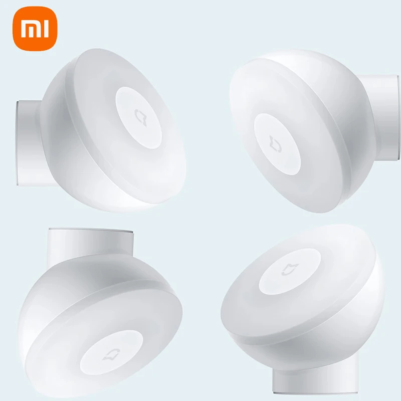 Smart Night Lamp Original XIAOMI Mijia Night Light 2 Version Motion Sensor Adjustable Brightness Human Sensor Bedroom