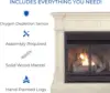 Dual Fuel Ventless Gas Fireplace System Mantle Thermostat Control6Fire Logs Use with Natural Gas or Liquid Propane Antique White 5