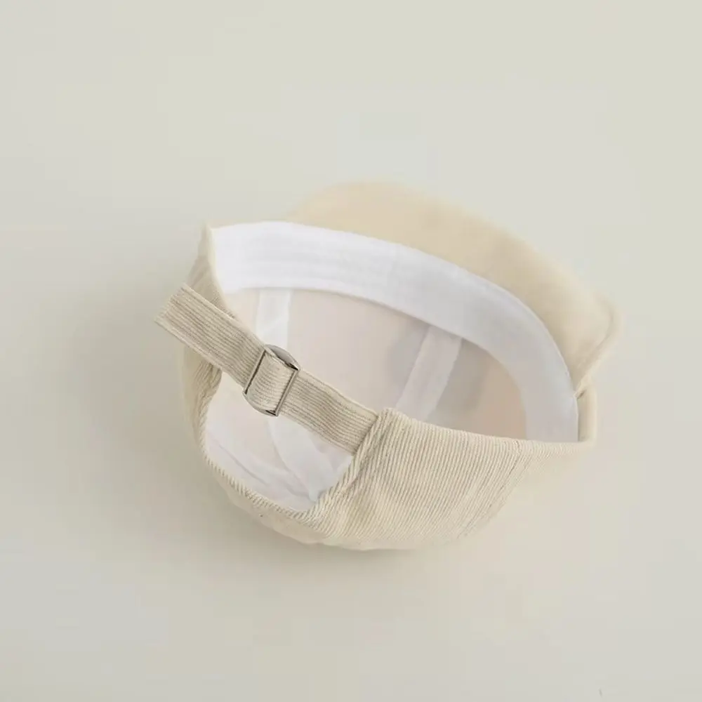 Casual Cartoon Baby Baseball Cap Korean Style Solid Color Bear Baby Hat Soft Brim Peaked Hat Infant Sun Hat Boys