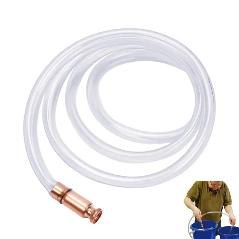 

Siphon Tube Multi-use Self-Priming Fluid Transfer Hose 5.9 FT/1.8m Transfer Hose With Brass Tip No Oral Or Manual Suction