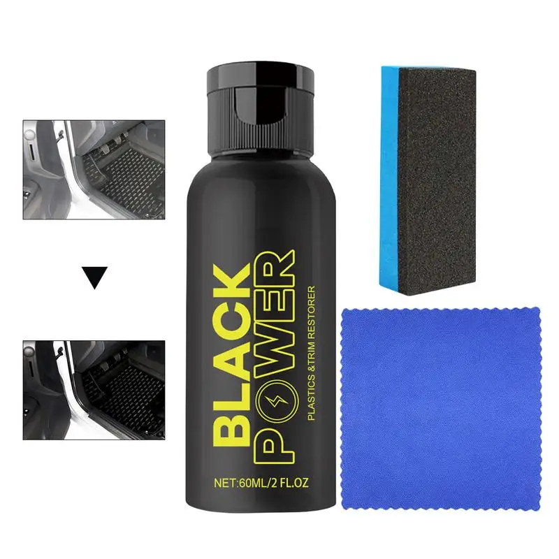 

Car Trim Restorer Parts Restorer For Car Vehicle Detailing Supplies Auto Interior Decoration Black Trim Restorer