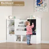 Toy Storage Organizer, Large Toy Organizer and Storage with Chalkboard,Kids Bookshelf and Bookcase with Movable Drawers 3