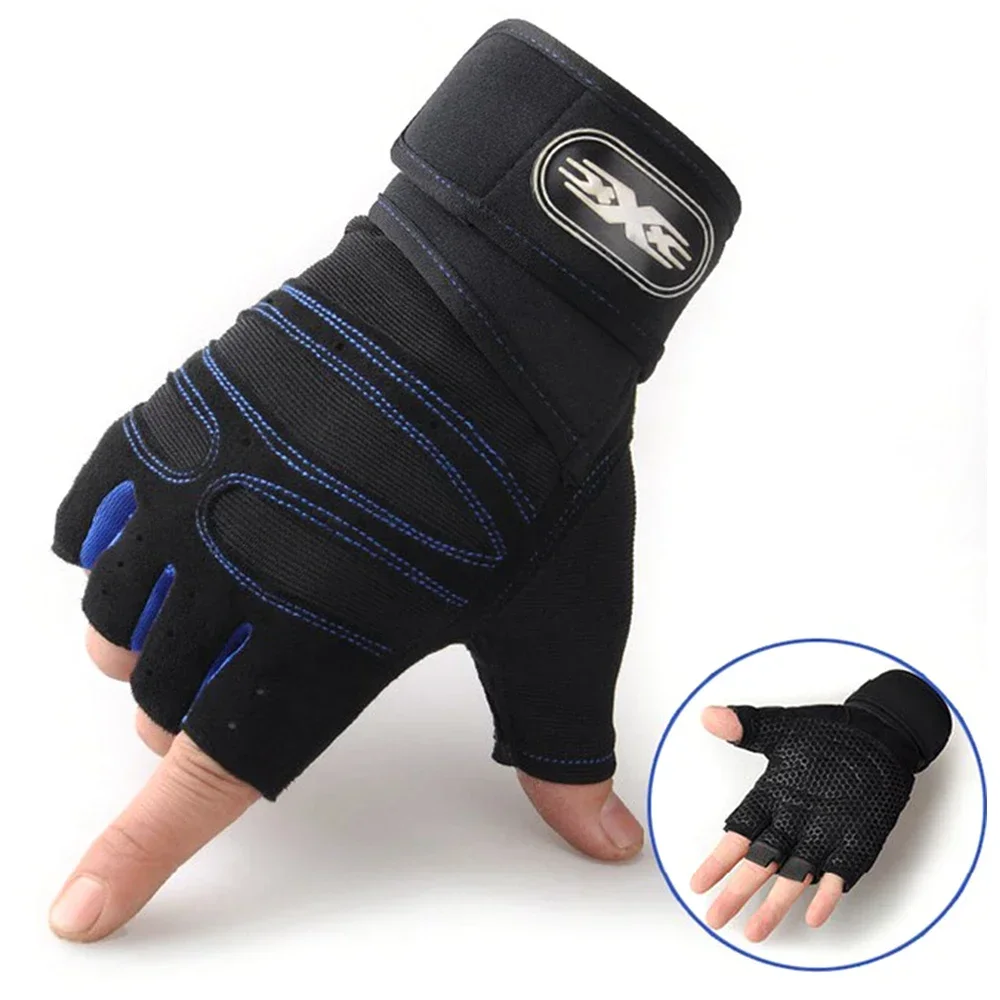 Gym Fitness Heavyweight Training Gloves Men women Body Building Half Finger Non-Slip Gloves Wrist Support Weightlifting Sports 5