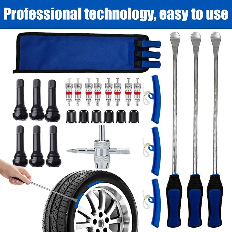 3 Leve Per Pneumatici 30 Cm + 2 Protezioni Cerchi - Per Moto, Bici, Auto - Foto 7