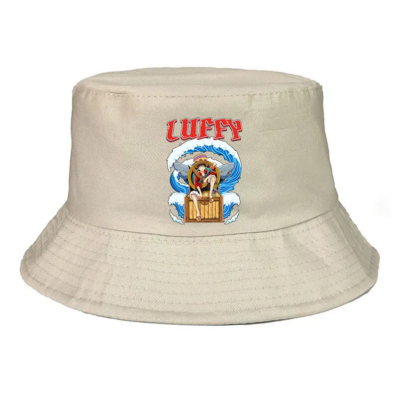 

Ones Pieces Luffys Buckets Hat Unisex Cotton Foldable Fishing Hiking Cap Outdoor Beach Fisherman Kids Hats Bob Panama
