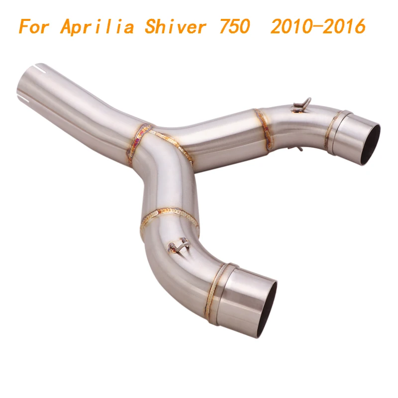 Slip On Motorcycle Exhaust Mid Connect Tube Middle Link Pipe Stainless Steel For Aprilia Shiver 750 2010-2016