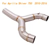 Slip On Motorcycle Exhaust Mid Connect Tube Middle Link Pipe Stainless Steel For Aprilia Shiver 750 2010-2016