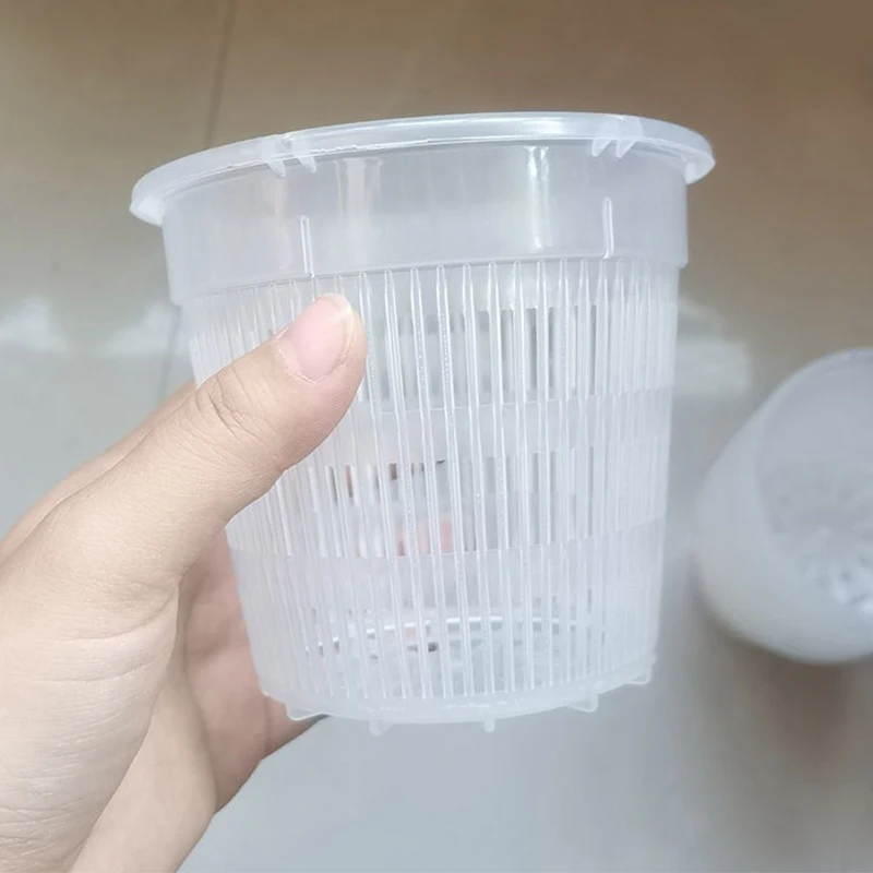 Mesh Pot Root Control Transparent Flowerpot 11/14/16/19cm for Orchid Flower Breathable Growth Container Drainage Hole
