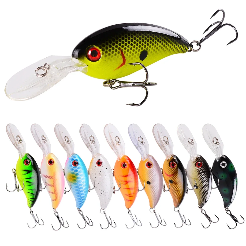 6pcs Premium Top Water Popper Crankbait Fishing Lure for Sea Bass and Pike  Trolling - Hard Bait Artificial Wobbler with Floating Design