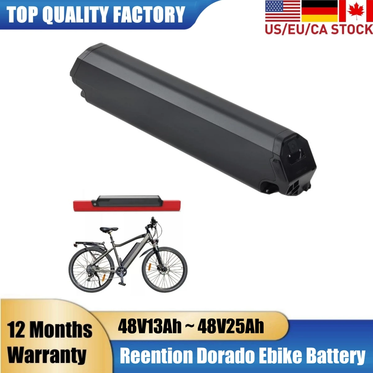 

NCM Moscow Ebike Battery 48V 16Ah 17.5ah Reention Dorado Battery 36V 19.2Ah 21Ah Electric Bike Batteries Pack For 1000W 750W