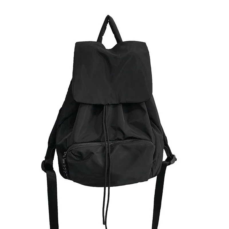 Fashion Japanese Style Women's Backpack Large Capacity Drawstring School Bags For Girls Vintage Feminina Travel Rucksack