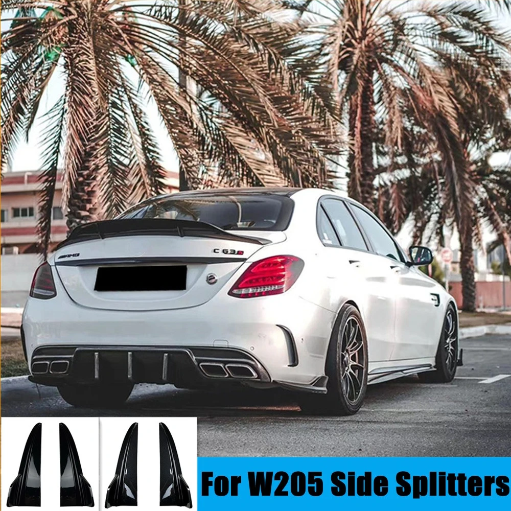 Difusor de parachoques trasero, divisores laterales para Mercedes Clase C W205 C180 C200 C250 C260 C300 C43 C63 S AMG, accesorios - AliExpress