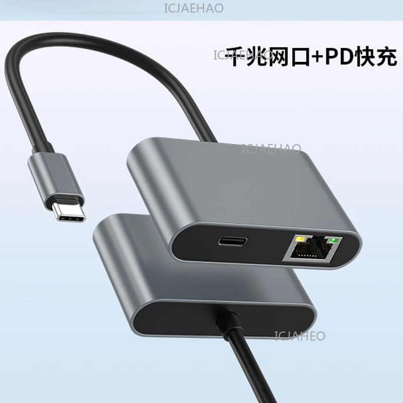 2500Mbps USB C-이더넷 어댑터 95W PD 타입-C 충전 포트 2.5Mbps RJ45 네트워크 어댑터 (노트북 PC 네트워크 카드 RTL8156B)