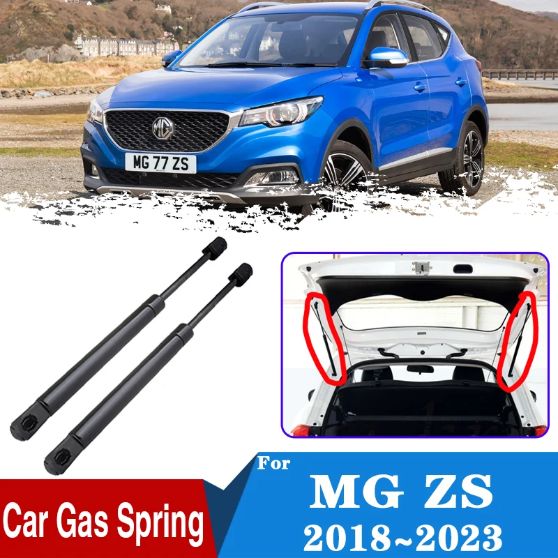 

For MG ZS Car Accessories 2023 2018~2022 Car Rear Trunk Tailgate Boot Gas Shock Struts Damper Lift Support Auto Hydraulic Rod