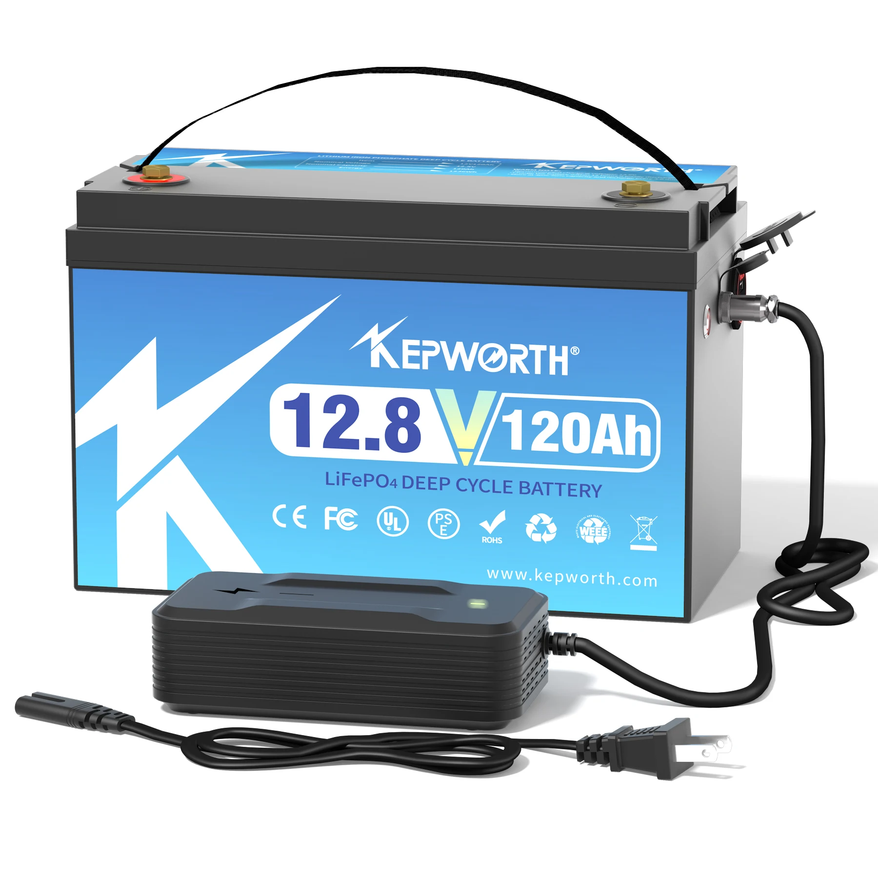 統合されたBms KEPWORTH-LiFePO4バッテリー,深さ6000のサイクル,rv 