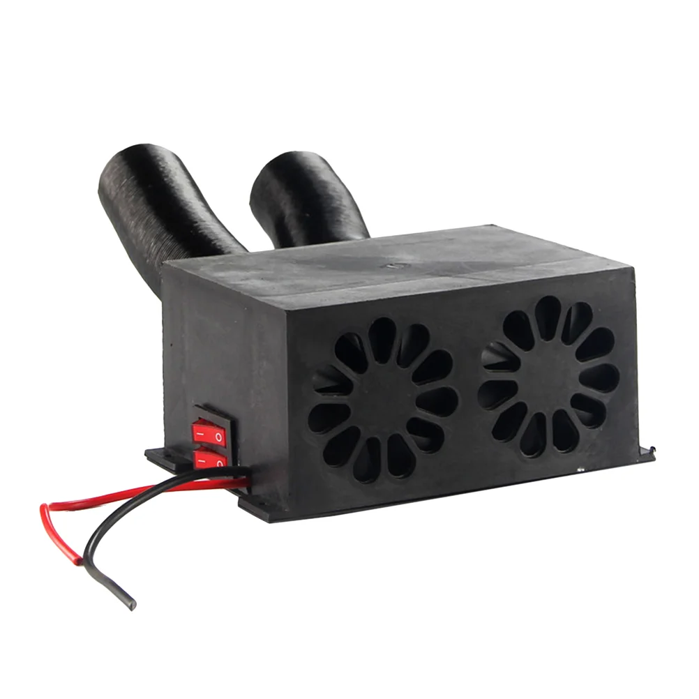 

12V Car Portable Fan Heater Defroster Demister for Truck Bus Van (Black)