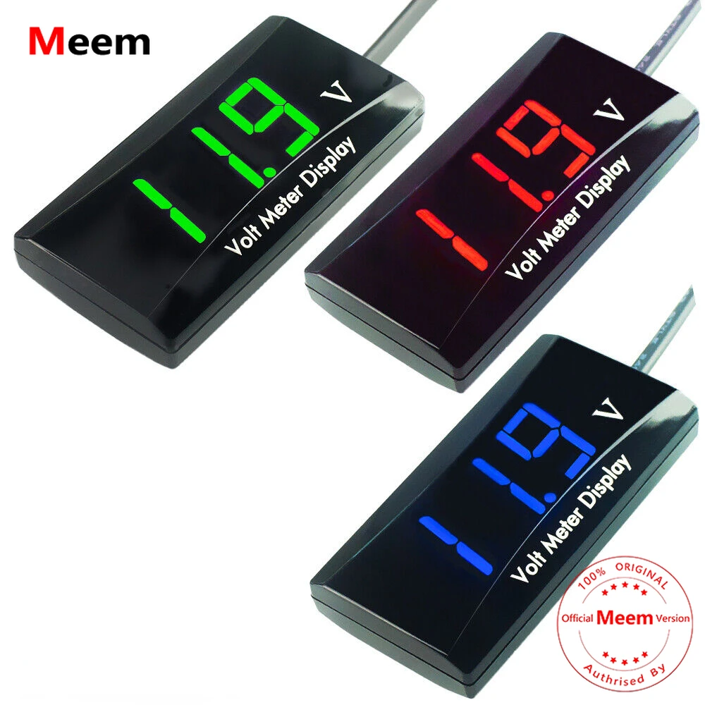 

12V Digital LED Display Voltmeter Voltage Gauge Panel Meter Car Motorcycle
