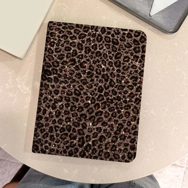Retro Leopard Print Foldable Tablet Cover Case