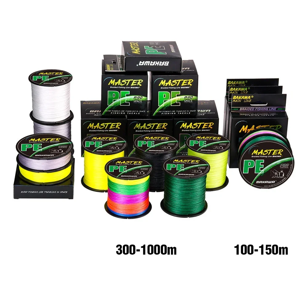 Braid Fishing Lines Multifilament Smooth PE Fly Carp Wire 12 Braid 300M 1000M 500M 100M Tackle BAKAWA