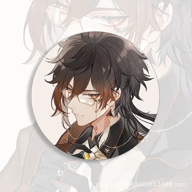 58mm Game Genshin Impact Brooch Pin Xiao Kaedehara Ayaka Baal Raiden Shogun Cosplay Badge Accessories For Clothes Backpack Gift 1