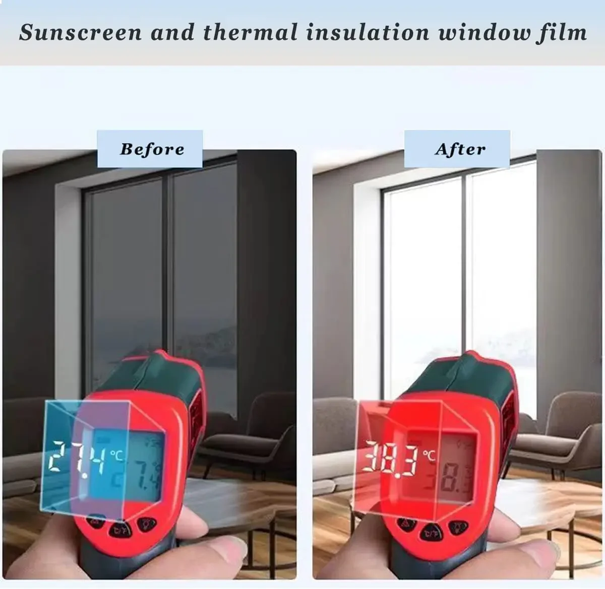 Window Privacy Film, One Way Mirror Window Film, Self Adhesive Tint, Decorative Heat Control Anti UV Glass Sticker