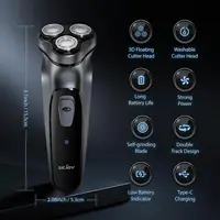 Sejoy 3D Rotary Electric Shaver for Men Advanced Dry Wet Pop-up Trimmer Rechargeable Perfect Fathers Day Gift for Dad, Husband 2