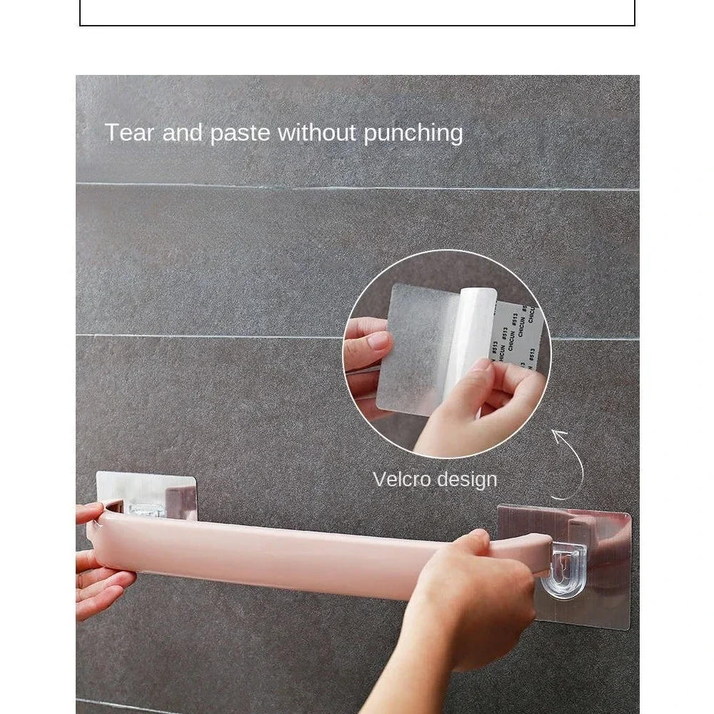 New Sturdy Bathroom Towel Rack Without Punching Holes, Kitchen Single Pole Cloth Hanger, Bathroom Storage Rack