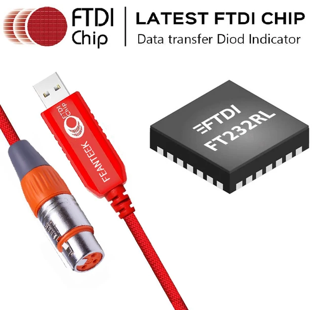 FTDI FT232RL USB に DMX512 DMX 512 コントローラ RS485 ドングルインターフェイスアダプタコンバータケーブル  Freestyler Lightkey ソフトウェア用 - AliExpress FTDI FT232RL USB に RS485 3PIN 3P DMX512 DMX 512 XLR メスコンバータケーブルフリー