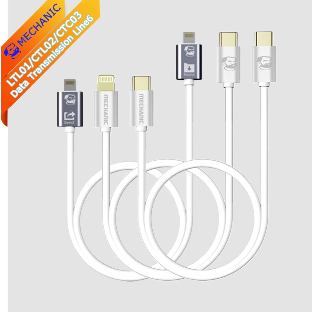 

Data Transmission Cable MECHANIC LTL01 CTL02 CTC03 Lightning To Lightning Type-C To Lightning Type-C To Type-C Data line